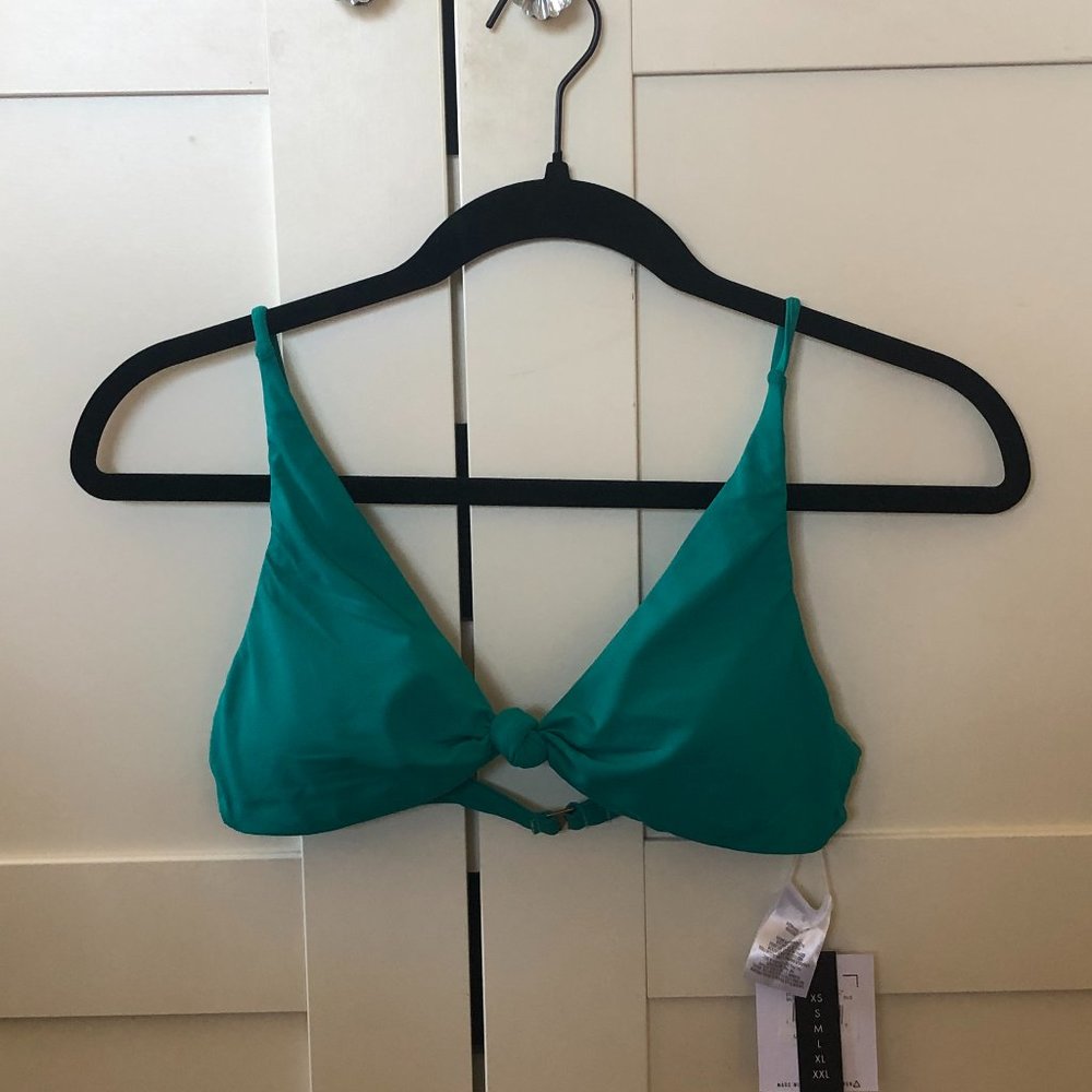 O'neill Saltwater Solids Swim Pismo Top in Turquoise Medium D Cup